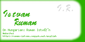 istvan ruman business card